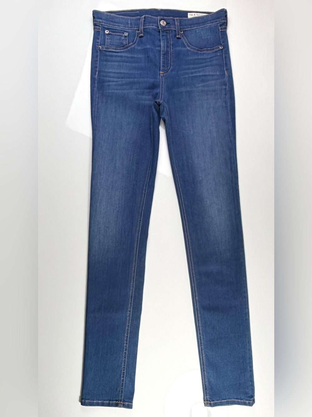 Rag & Bone Blue Cotton Stretch Blend 10” Skinny Denim Jeans, Sz 30/10